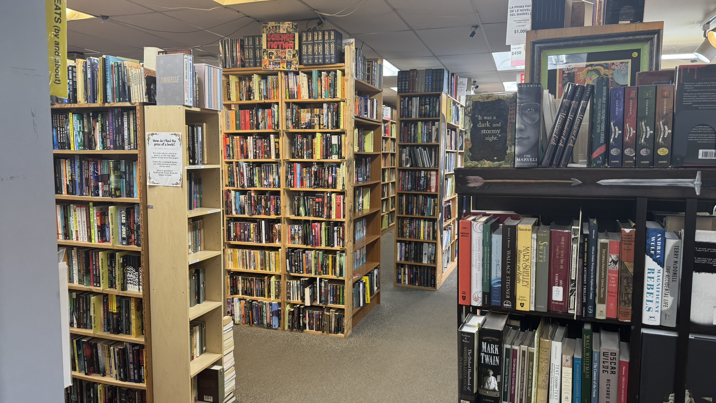 Inside Second Story Books; didn't end up buying the signed copy of Toni Morrison's <em>Song of Solomon</em>