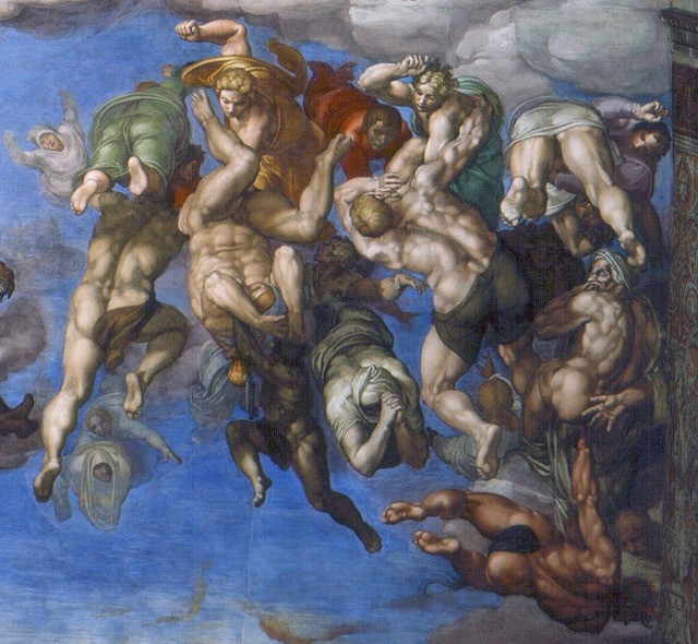Michelangelo Buonarroti, The Last Judgment (detail) (1536–1541)